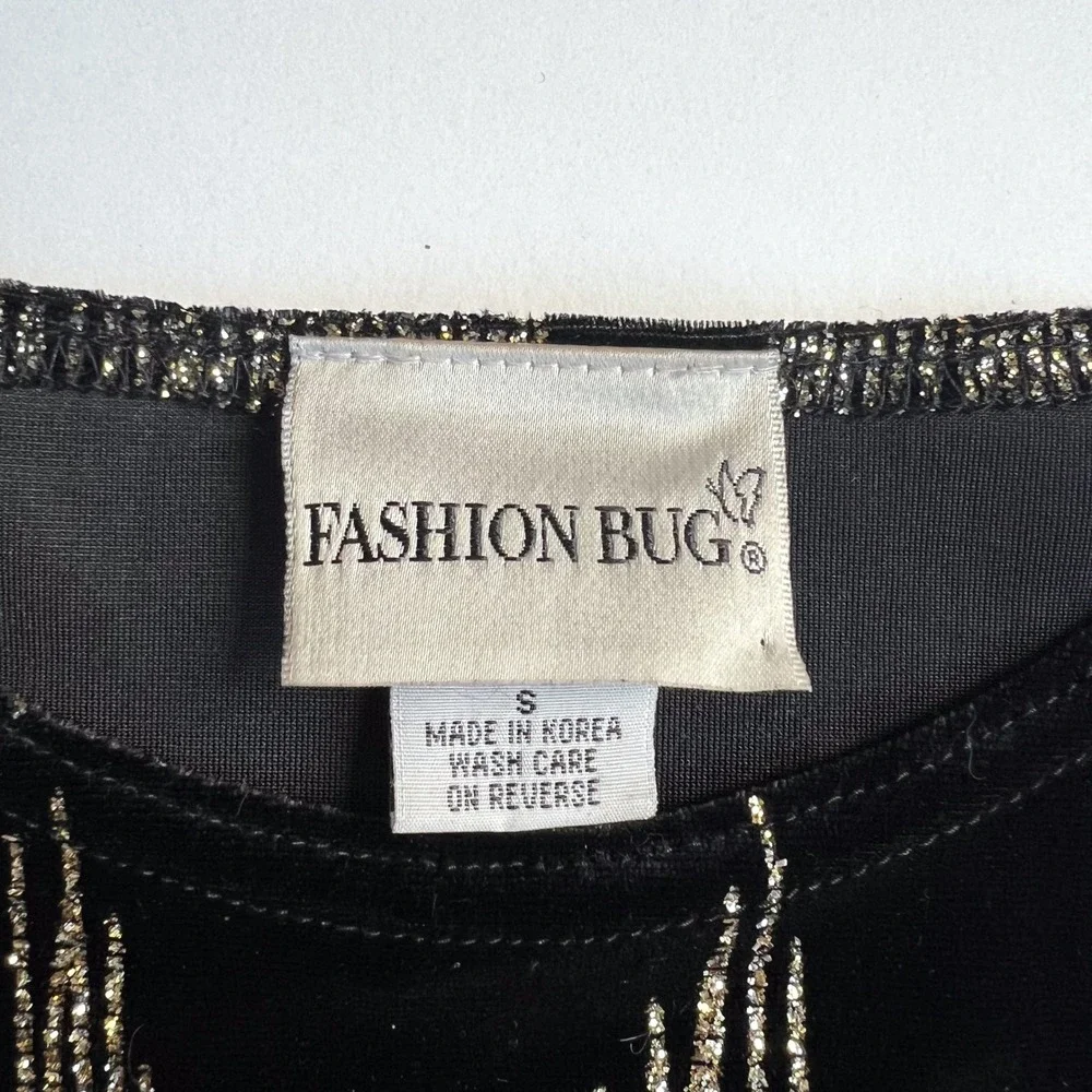 Vintage Fashion Bug Velvet Shimmer Diamond Pattern Top